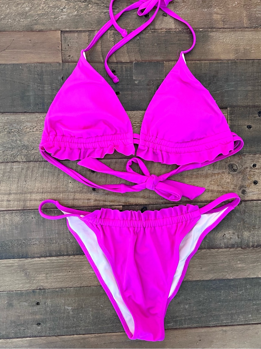 NWOT Hot Pink/Magenta Two-Piece Bikini